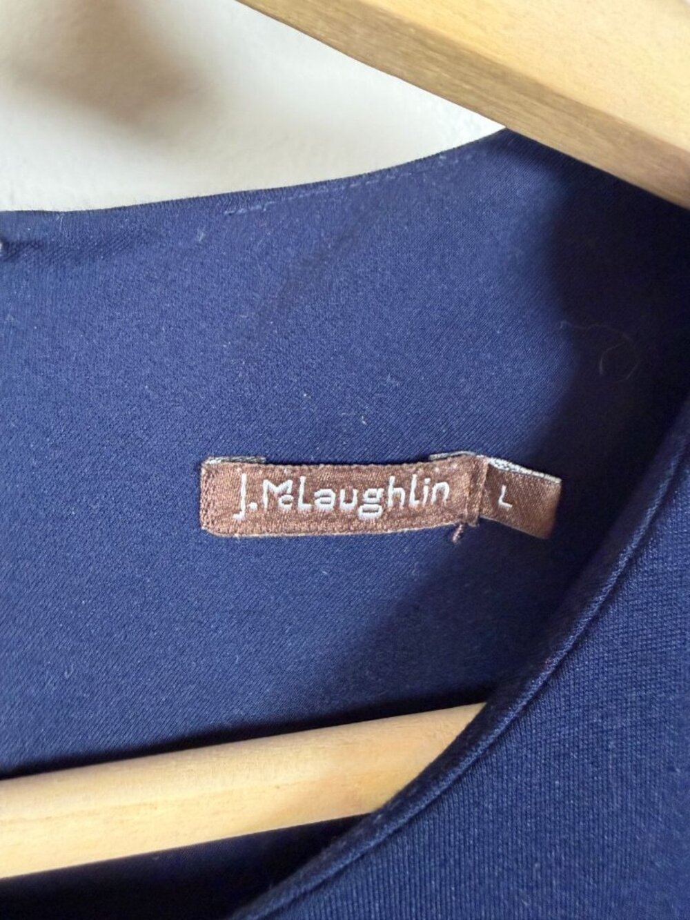 J. Mclaughlin Colorblock Sheath Dress Size Large Navy Blue Career Office Work - Picture 3 of 9